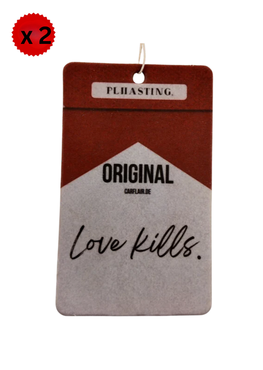 ''Love Kills'' Zigarettenschachtel Duftbaum - Intensiv, ikonisch und voller Gefühl - 2er Bundle