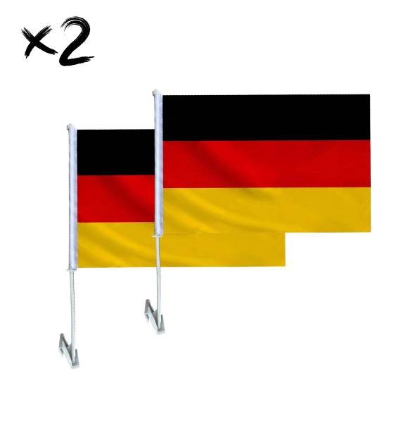 Deutschland Autoflaggen Set - Fensterflaggen, Spiegelflaggen & Duftanhänger