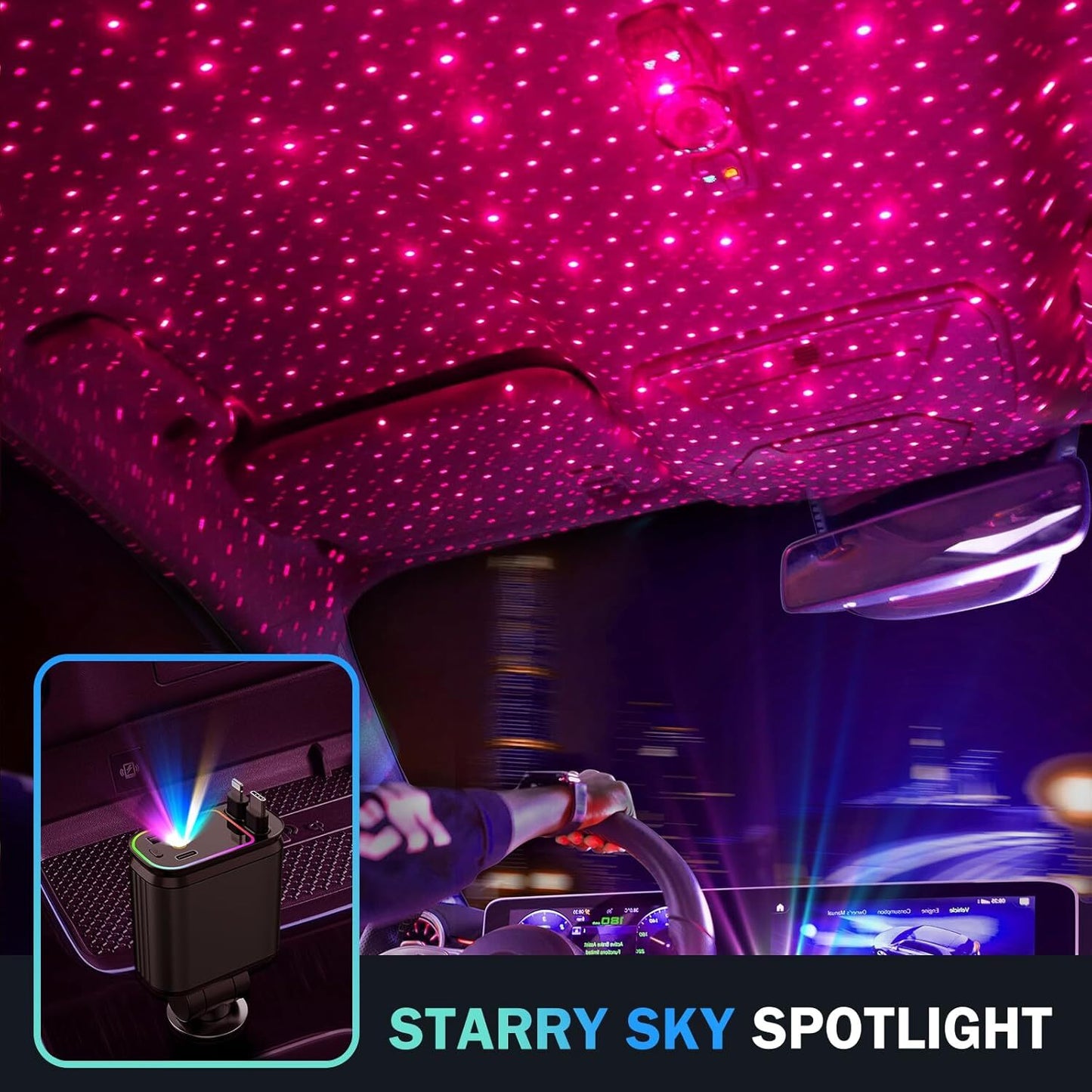 5in1 Multifunktions-Autoladegerät mit Starlight/Sternehimmel